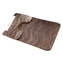 LINENS N' THINGS Memory Foam Bathroom Mat Wave 2 Piece Set Pinecone