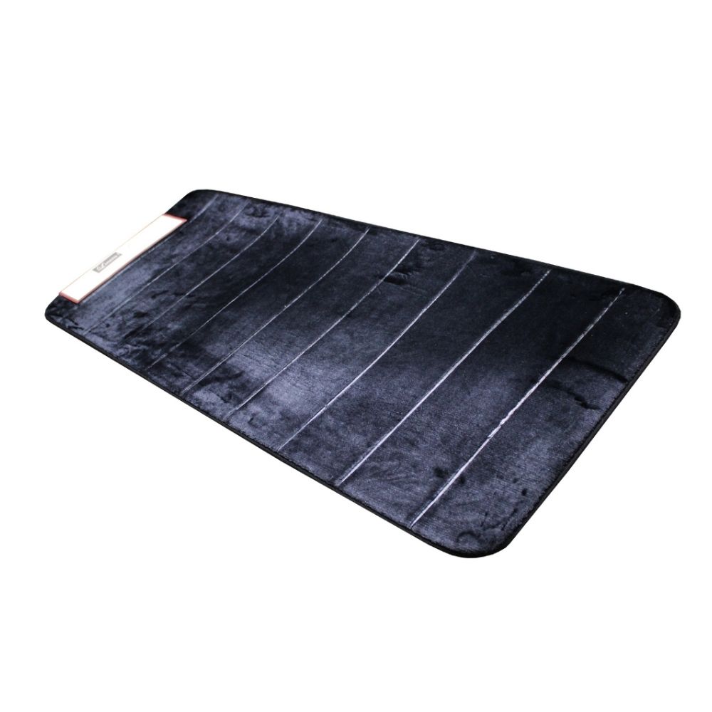 LINENS N' THINGS Memory Foam Bathroom Mat Line 50X80 Black