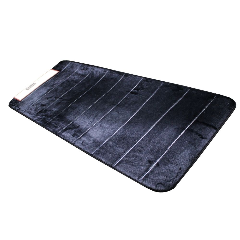 LINENS N' THINGS Memory Foam Bathroom Mat Line 50X100 Black