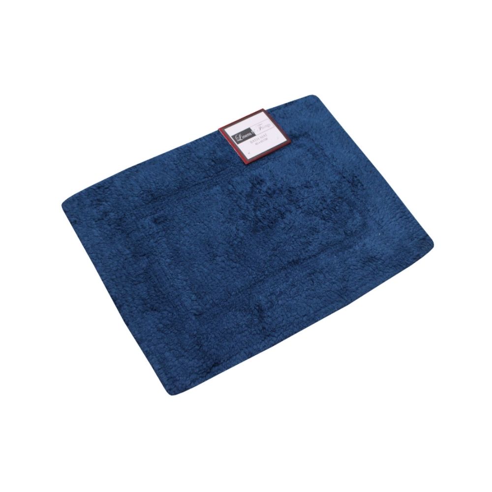 LINENS N' THINGS Cotton Bathroom Rug Hugh Collection 40X60 Mallard Blue