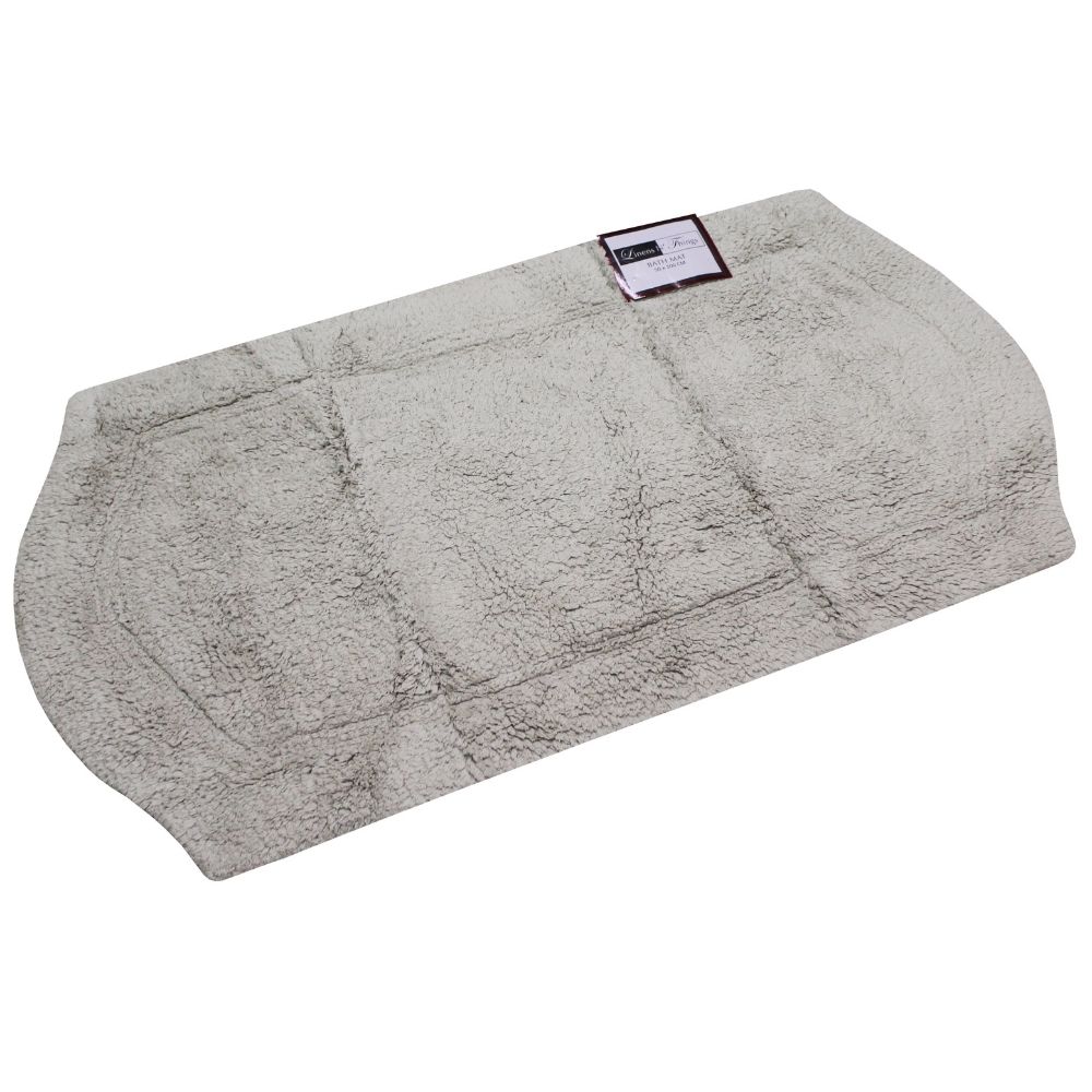 LINENS N' THINGS Cotton Bathroom Rug Hurley Collection 50x100 Simple Taupe
