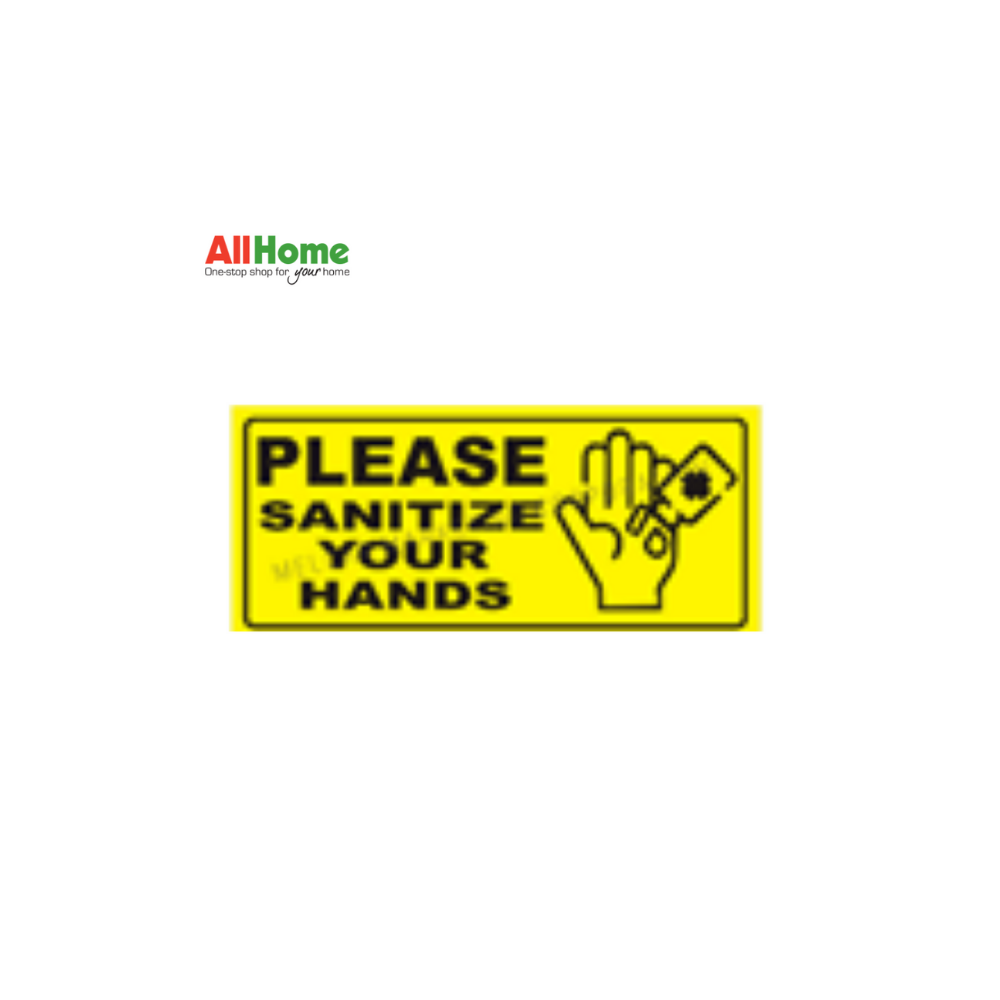 MELCAR YS 7103 Please Sanitize Your Hands Signage 4X9