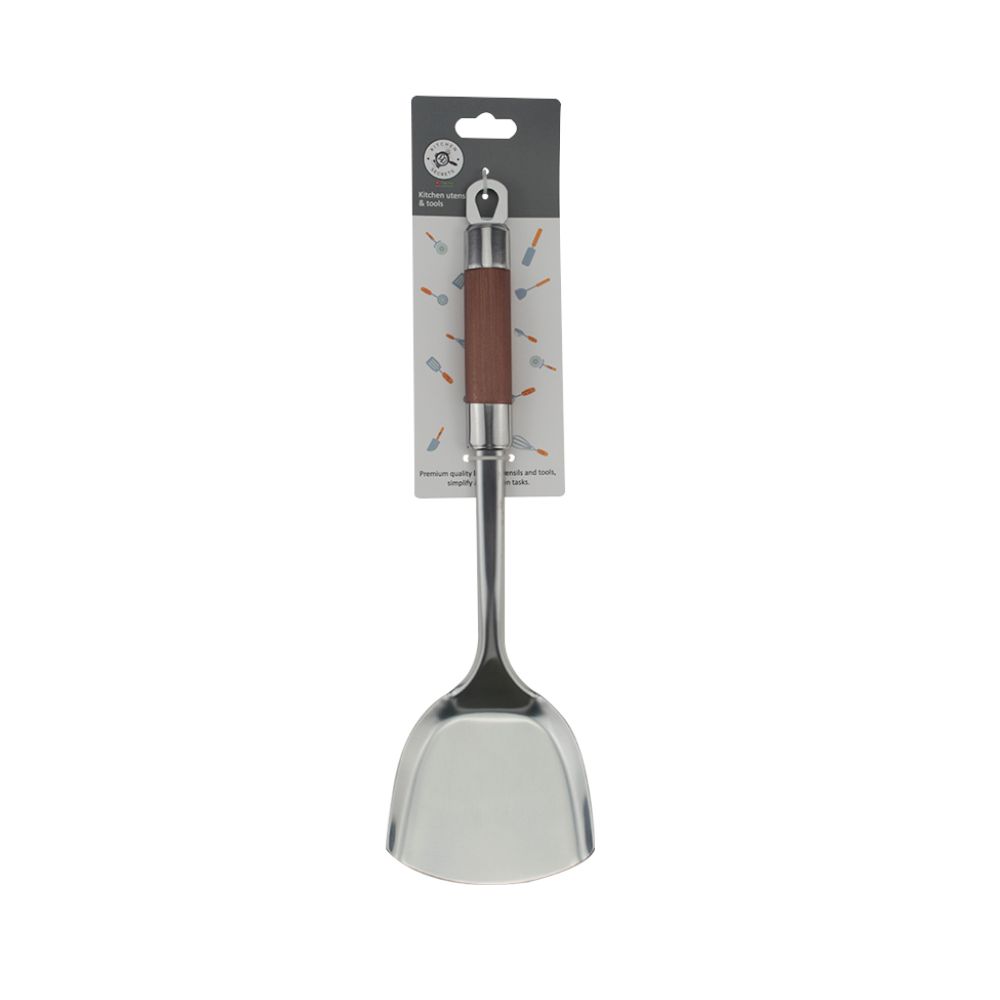 KITCHEN SECRETS STAINLESS STEEL CHINESE SPATULA - STU059