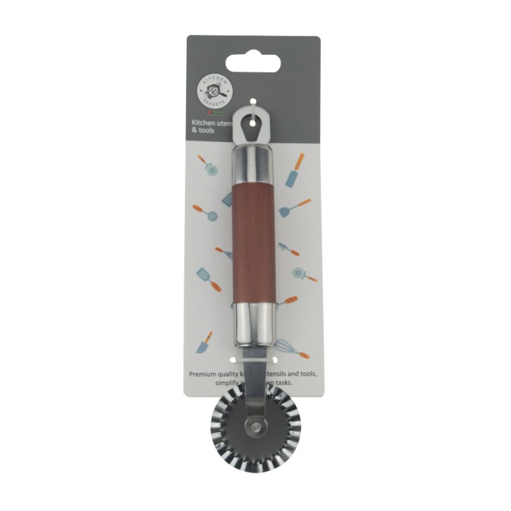 KITCHEN SECRETS STAINLESS STEEL PIZZA CUTTER - STP029