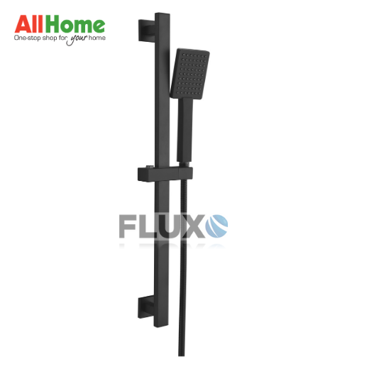 FLUXO AHSB2 Shower Bar Set Square Black 304