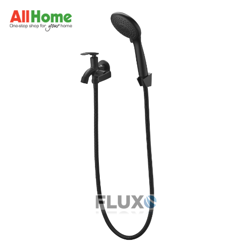 FLUXO AHS3 Twin Faucet & Telephone Black 304