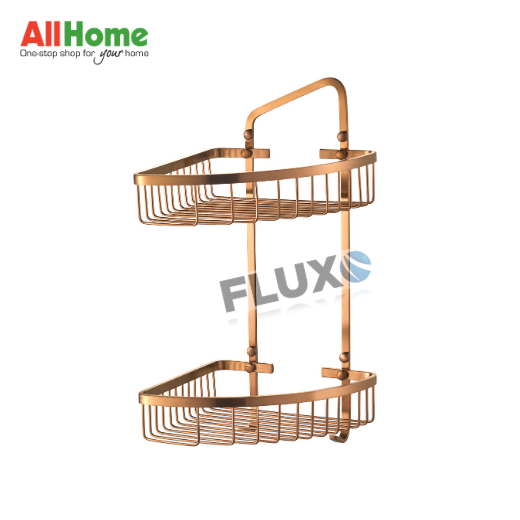 FLUXO AHBA21 Corner Basket 2layer Rose Gold SS304