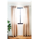 LINEO Window Curtain Semi Blackout Pack of 2 55"X84" Cement