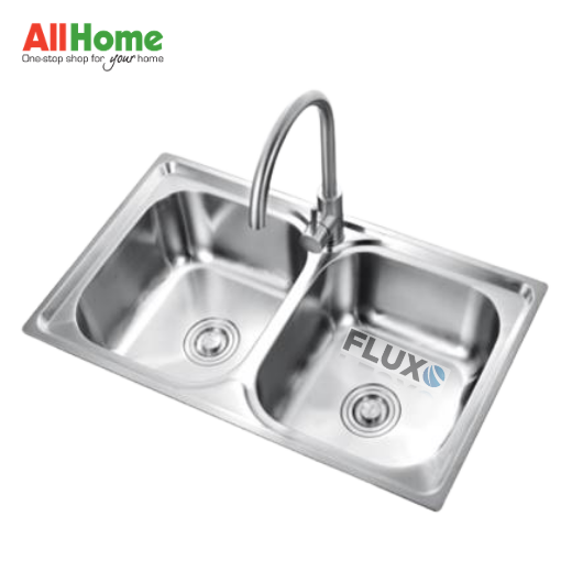 FLUXO FXS-17 SS304 Kitchen Sink Double 80x45x21
