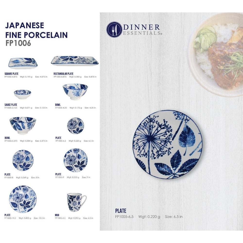 DINNER ESSENTIAL Decorative Printed Side Plate 6.5inch