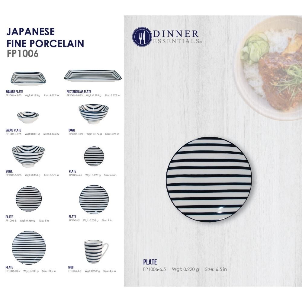 DINNER ESSENTIAL Decorative Printed Side Plate 6.5inch (2)