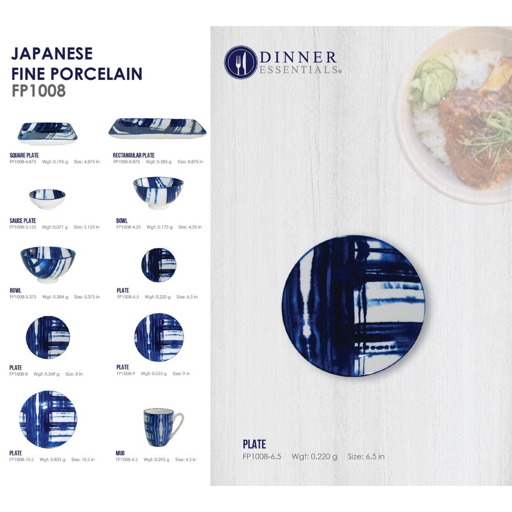 DINNER ESSENTIAL Decorative Printed Side Plate 6.5inch (4)