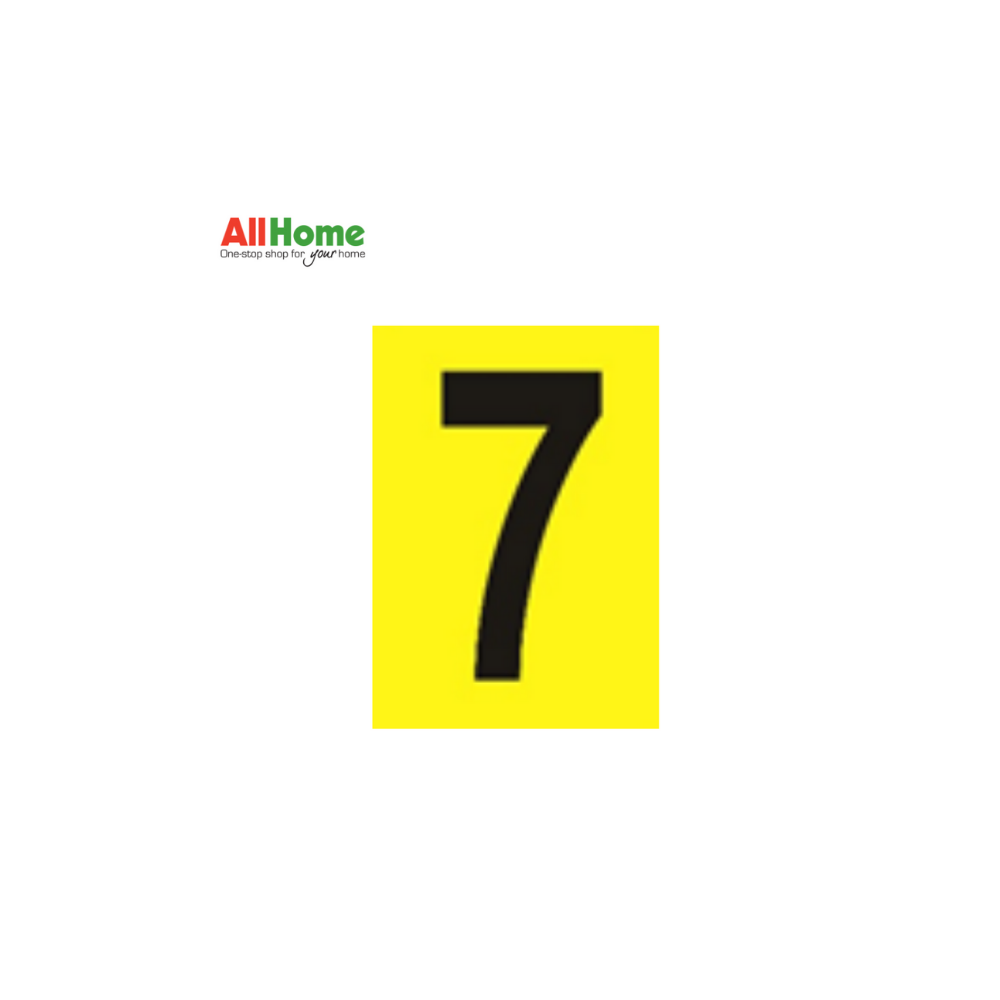 MELCAR Number 7 Signage Hi-Impact Plastic Monograms 2-1/8X3-3/8
