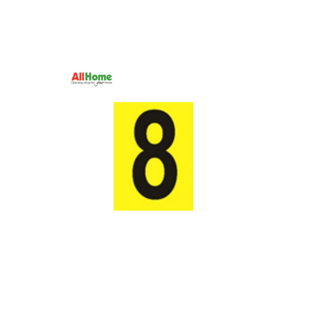 MELCAR Number 8 Signage Hi-Impact Plastic Monograms 2-1/8X3-3/8