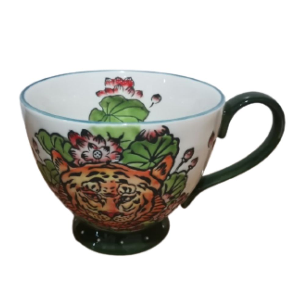 ONAIDA Handpainted Coffee Cup Country garden