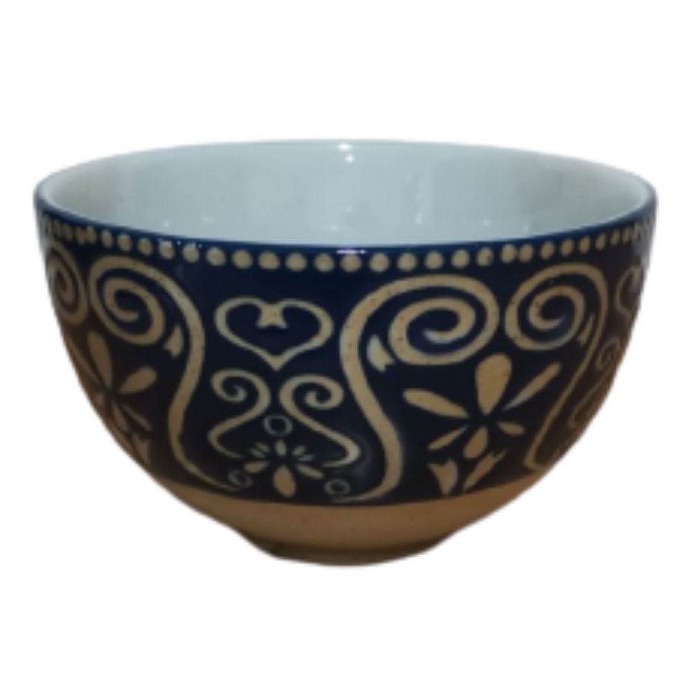 ONAIDA Handpainted Soup Bowl Midnight Blue