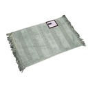 LINENS N' THINGS Cotton  Bathroom Rug With Stripes and Tassel 50X80 Seagrass