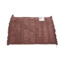 LINENS N' THINGS Cotton Bathroom Rug With Stripes and Tassel 50x80 Pinecone 