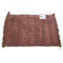LINENS N' THINGS Cotton Bathroom Rug With Stripes and Tassel 50x100 Pinecone 