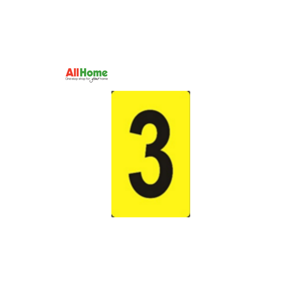 MELCAR Numerical 3 Signage 4X6