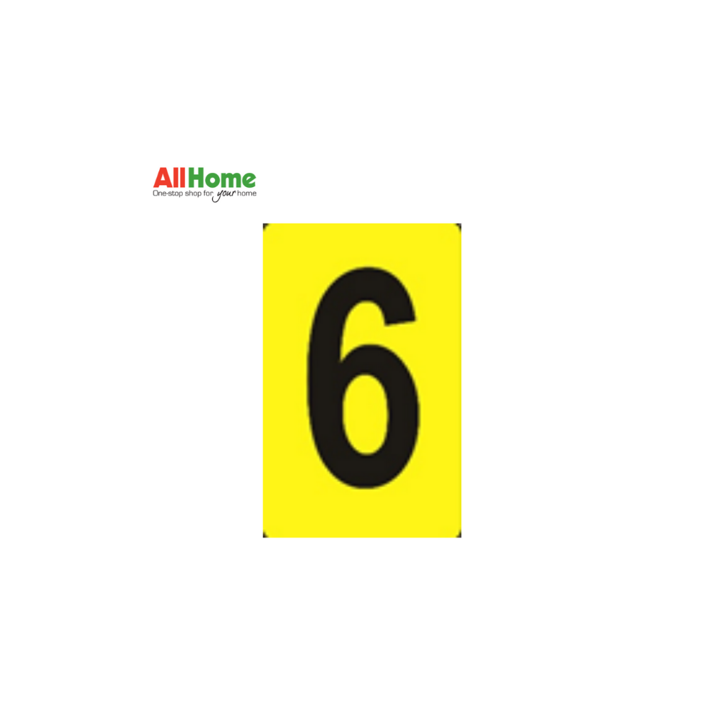 MELCAR Numerical 6 Signage 4X6