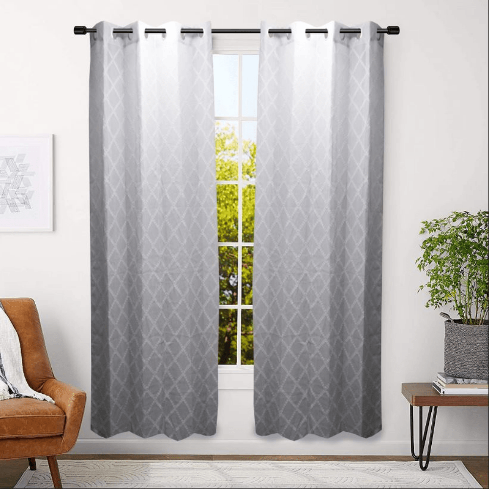 LINENS N' THINGS Wndow Sheer Curtain Square 55" x 84" Ecru