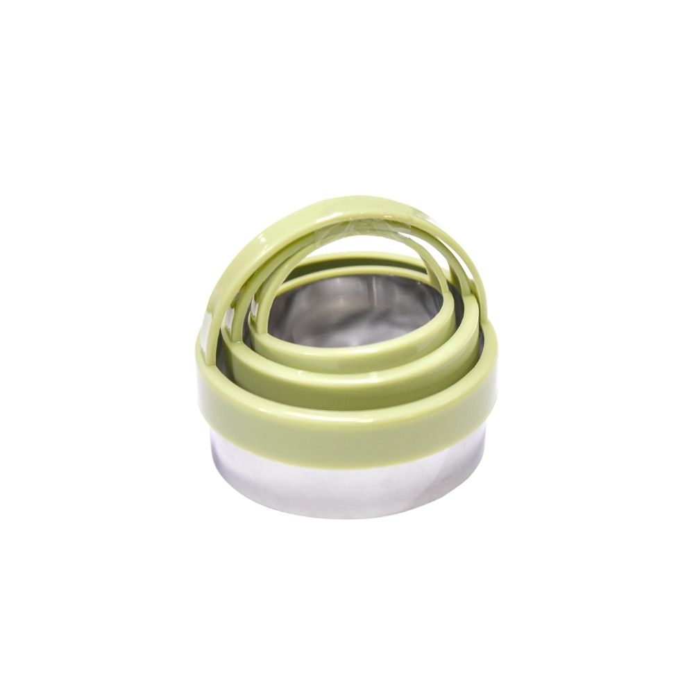 MASFLEX 3-pieces Round Cookie Dough Cutter Green