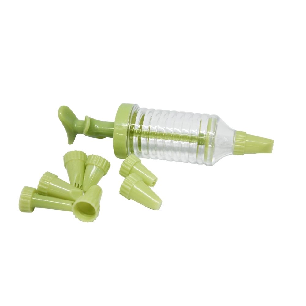 MASFLEX 9-pieces Decorating Tips with Piping Bottle Green