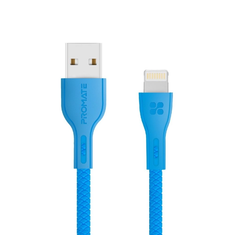 PROMATE Powerbeam-I USB-A to Lightning Connector Cable Blue