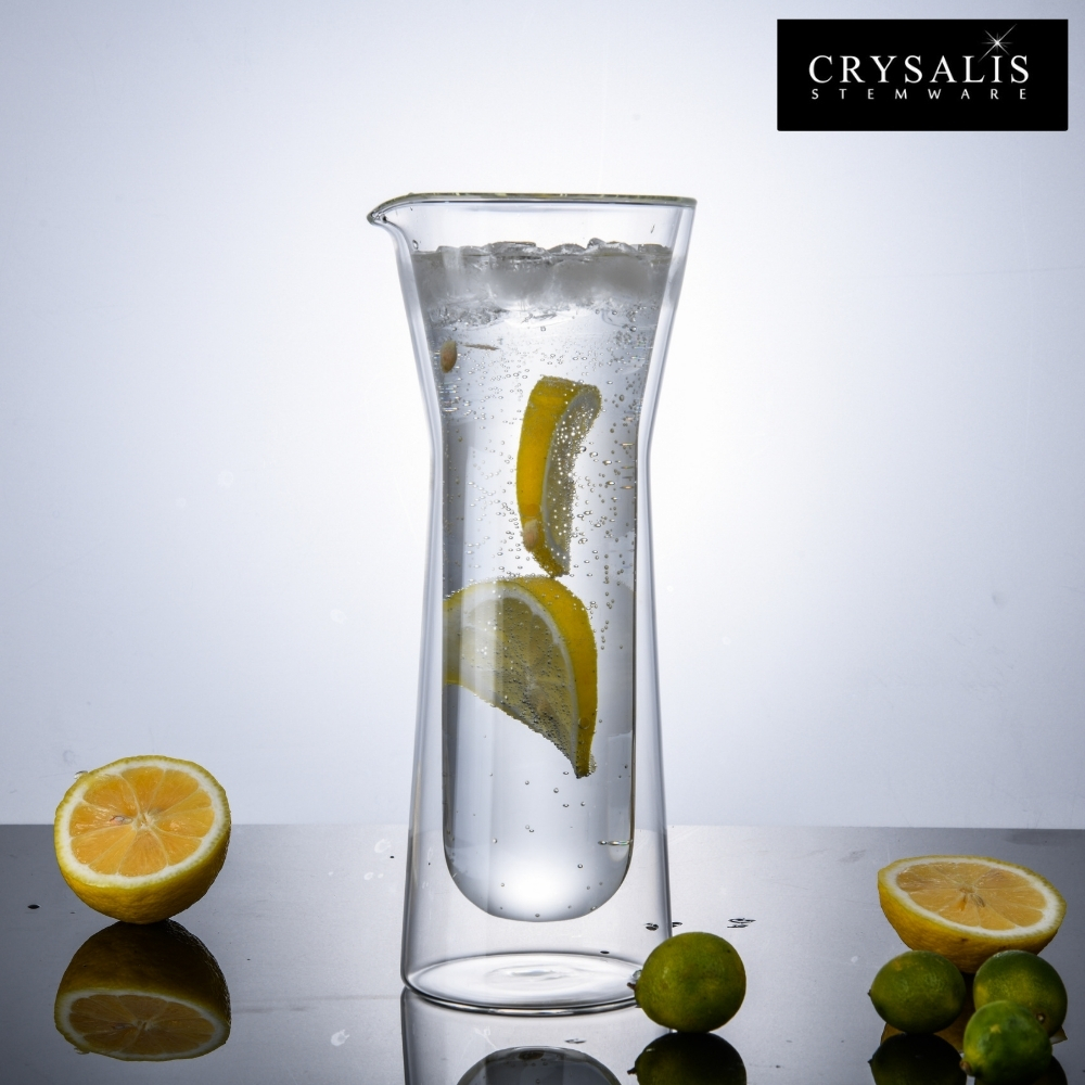 CRYSALIS Carafe Double Wall Glass 695ml 