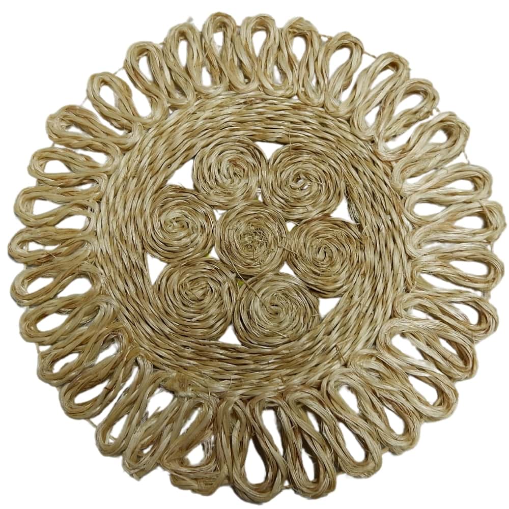 Abaca Charger Plate Twirl Knots 15"