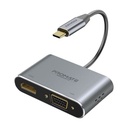 PROMATE MediaHub-C2 High Definition 2-in-1 USB-C  Display Adapter