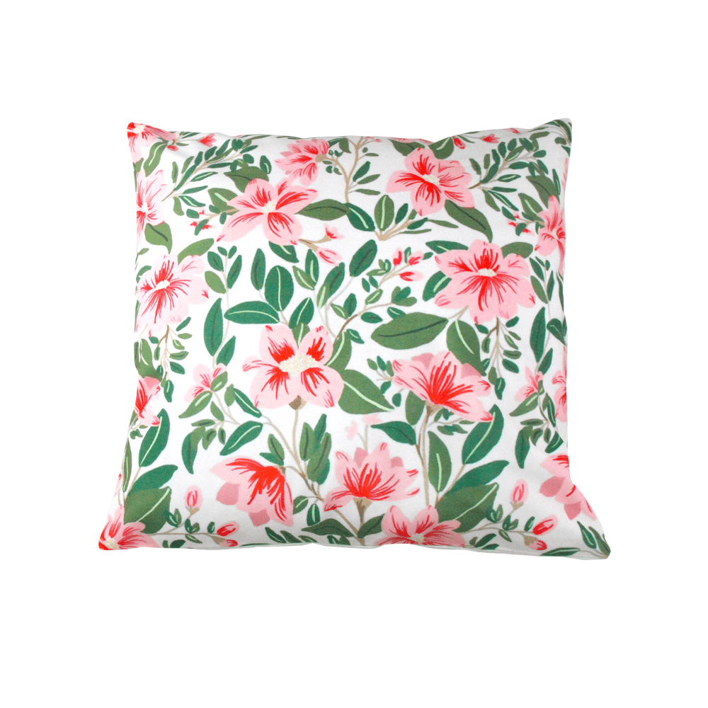 STYLE & COLLECTION Throw Pillow Case Suede 17" x 17" Watercolor Flowers