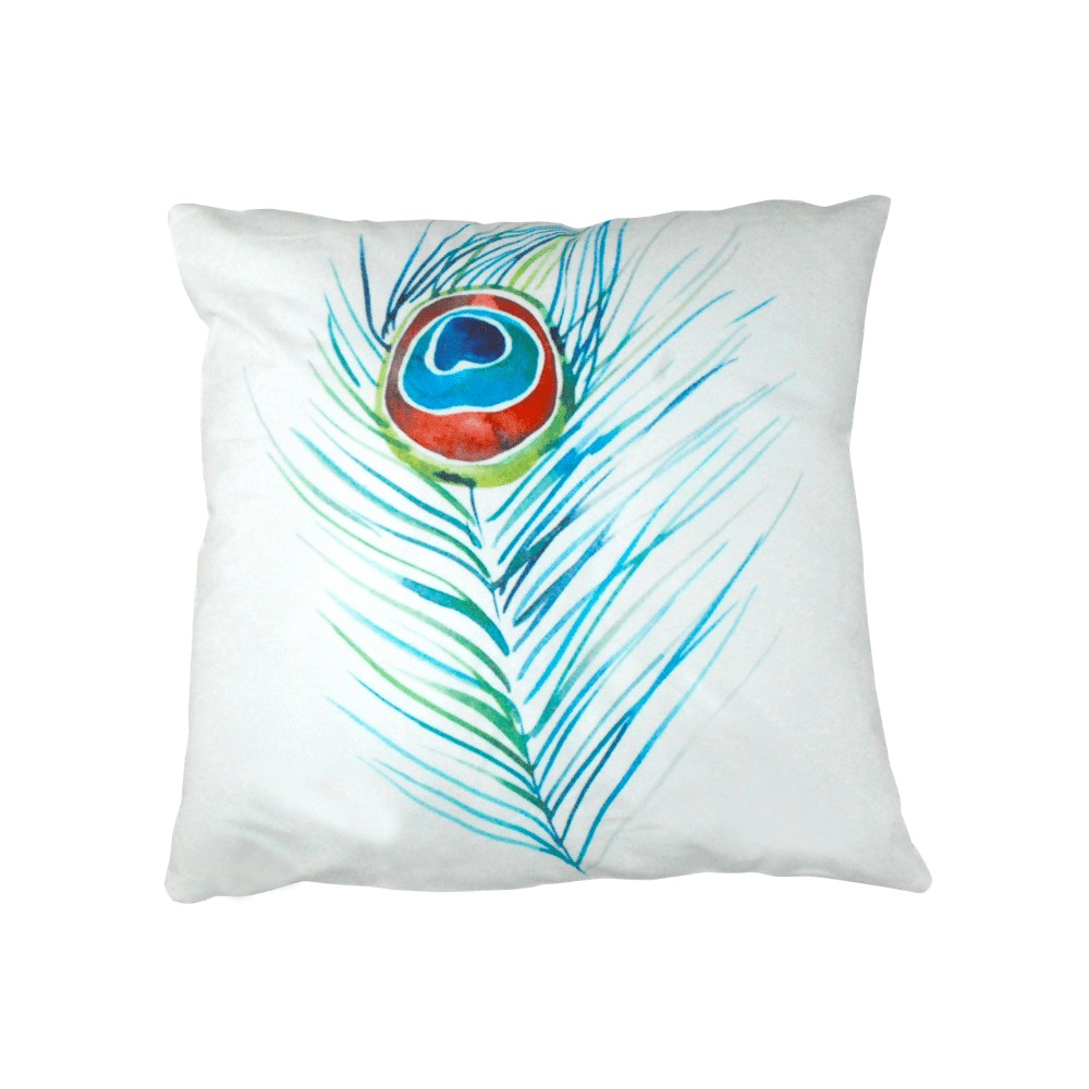 STYLE & COLLECTION Throw Pillow Case Suede 17" x 17" Turkey Eye