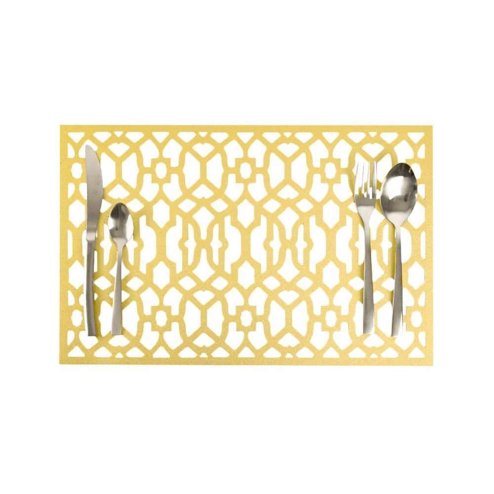 HAPPY TABLE Placemat PVC Greek Pattern Gold