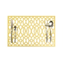 HAPPY TABLE Placemat PVC Greek Pattern Gold
