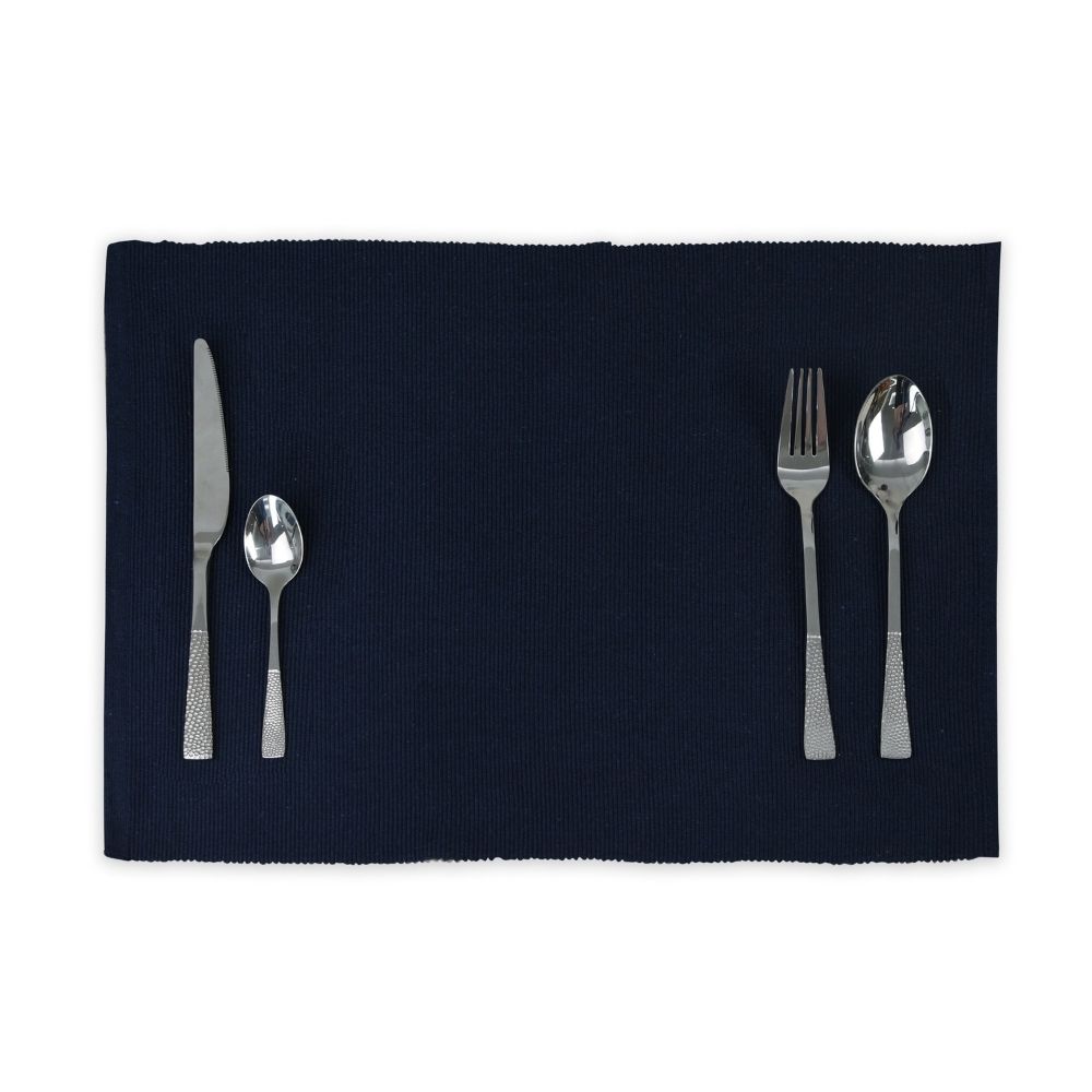 HAPPY TABLE Ribbed Placemat Blue