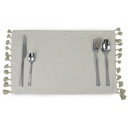 HAPPY TABLE Placemat With Tassel Taupe