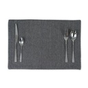 HAPPY TABLE Placemat Hemmed Dark Gray
