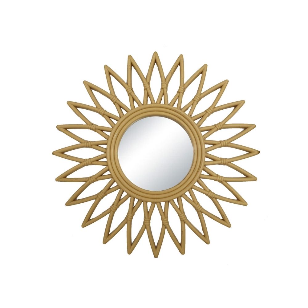 Rattan Star-Shaped Decorative Mirror 6065