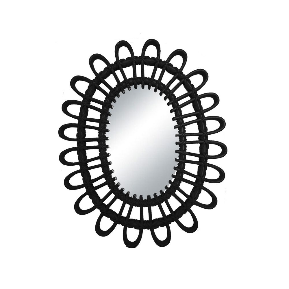 Rattan Oval Shaped Decorative Mirror 6077