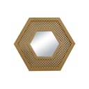 Rattan Hexagon Shape Decorative Mirror 6078