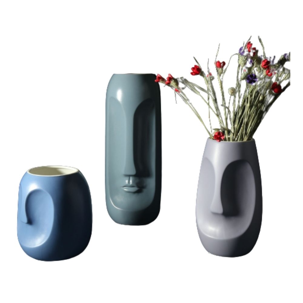 Ceramic Face Modern Minimalist Flower Vase BR014-16