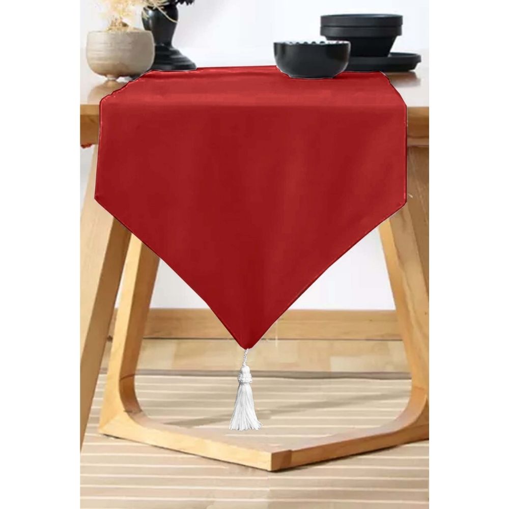 HOMETHREADS Table Runner Fabric Red With Multiple Size Variations