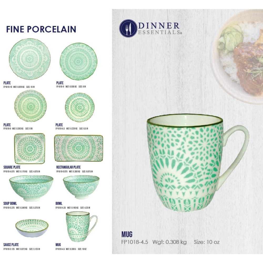 Dinner Essential Decorative Printed Dinnerware Moroccan Swirl