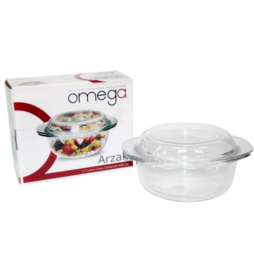 OMEGA Arzak Round Glass Casserole with Lid