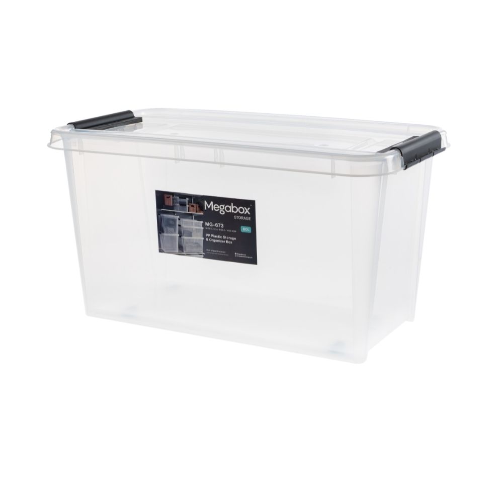 MEGABOX MG673 Storage Box 80 Liters Trans Clear