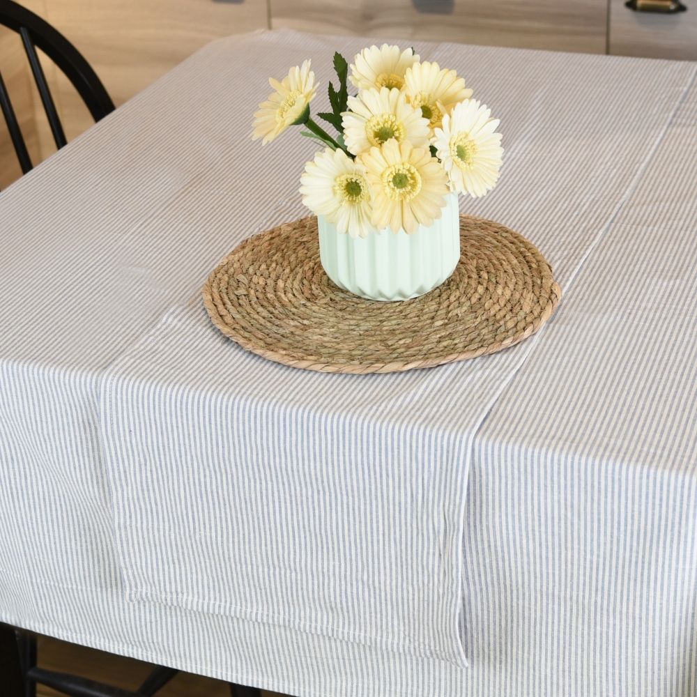 HAPPY TABLE Table Runner Hemmed Chambray With Multiple Size Variations