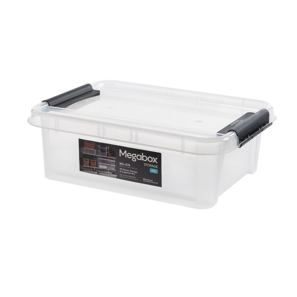MEGABOX MG674 Storage Box 20 Liters Trans Clear