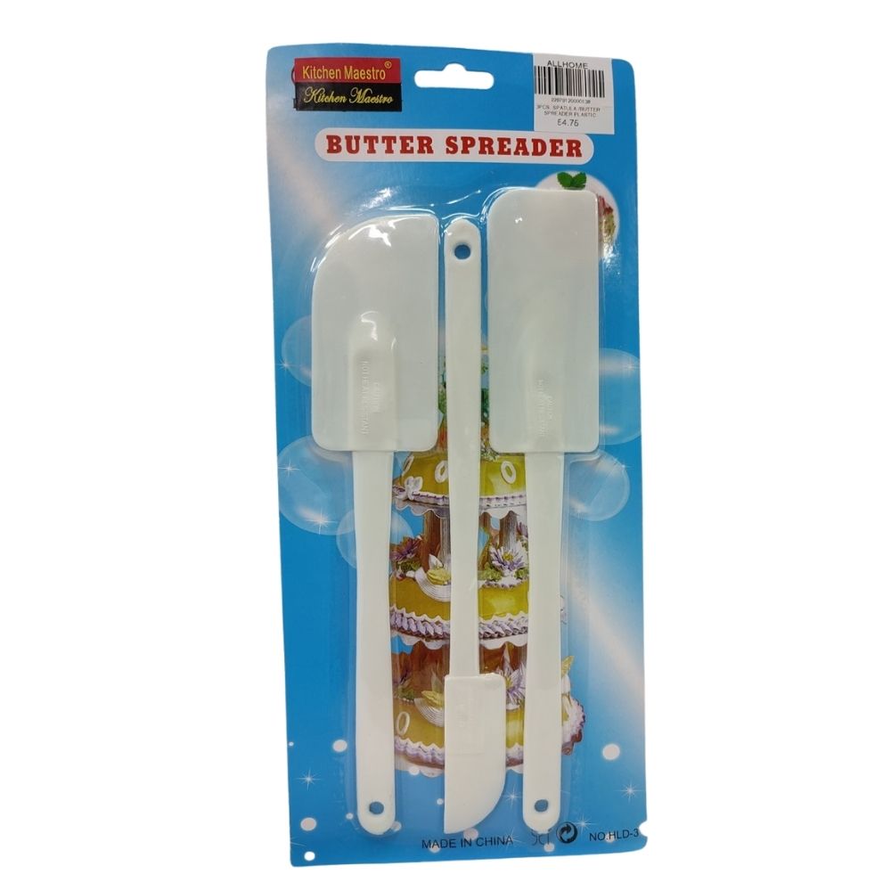 KITCHEN MAESTRO 3pcs. Spatula / Butter Spreader Plastic 